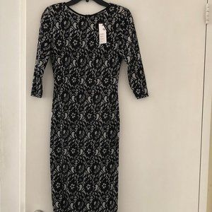 TFNC London Donna Midi Dress Black Lace- New!!